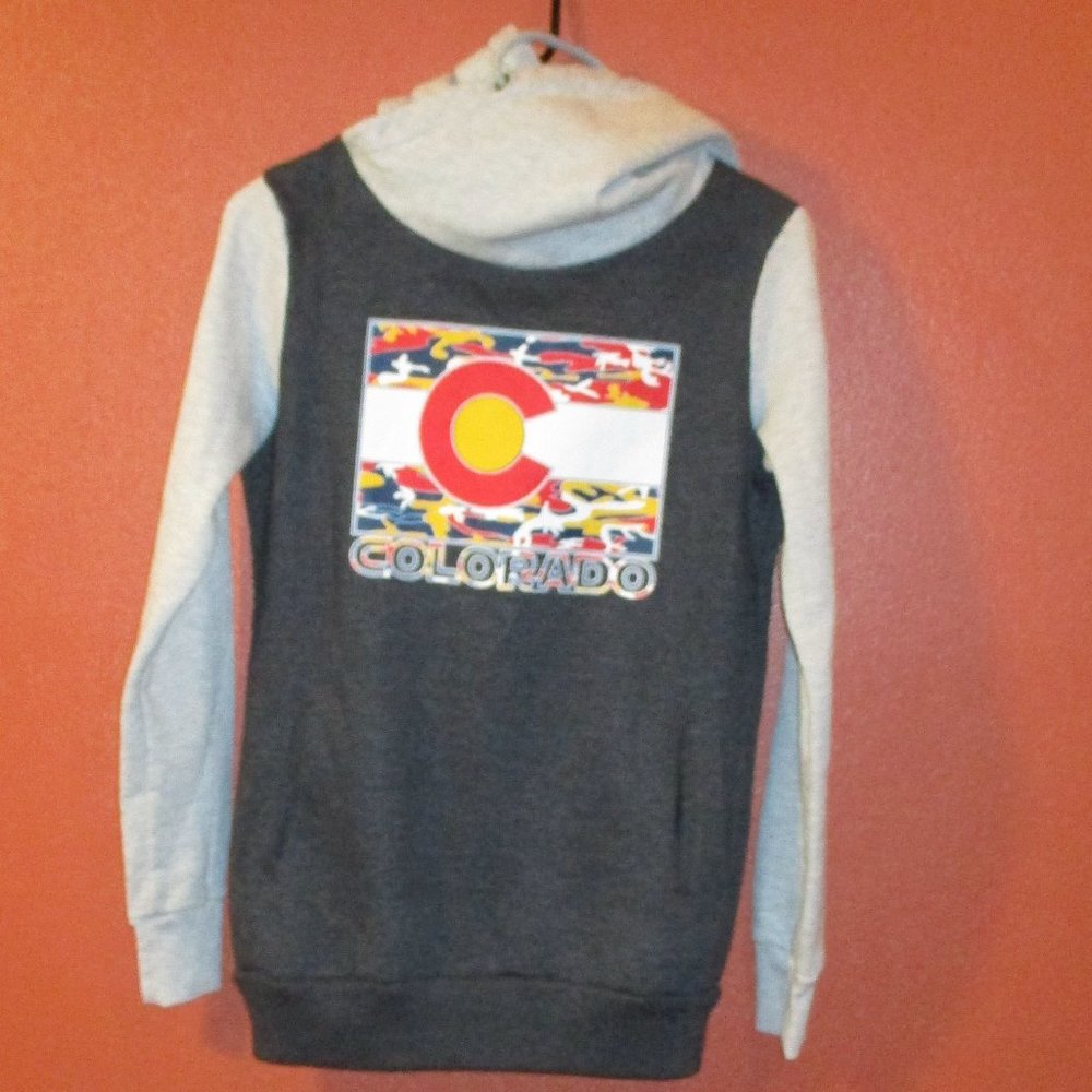 Colorado Hoodie Ulura Woman Small Gray Red White Outdoor Long Sleeve Hoodie